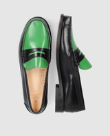Penny Loafer - Schwarz/Grün