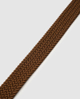 Elastischer Flechtgürtel - Braun