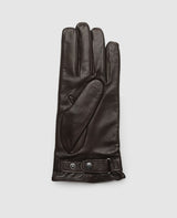 Handschuhe mit Ziernaht - Dunkelbraun